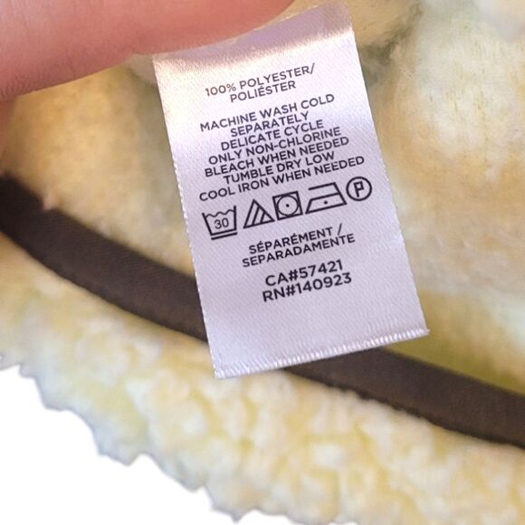 Lou & Grey Light Yellow and Olive Teddy Quarter Zip - Picture 4 of 6